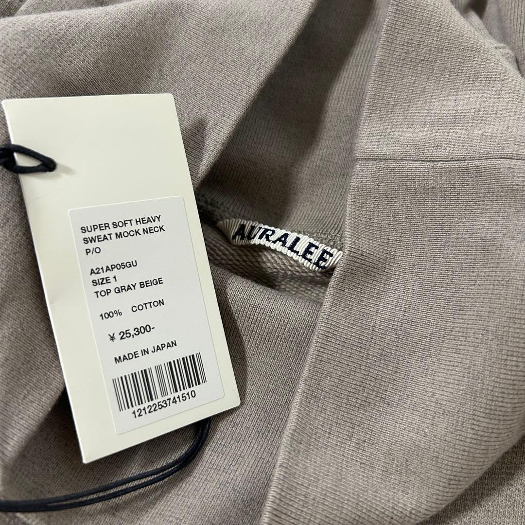 AURALEE オーラリー/スウェット/モックネックプルオーバー