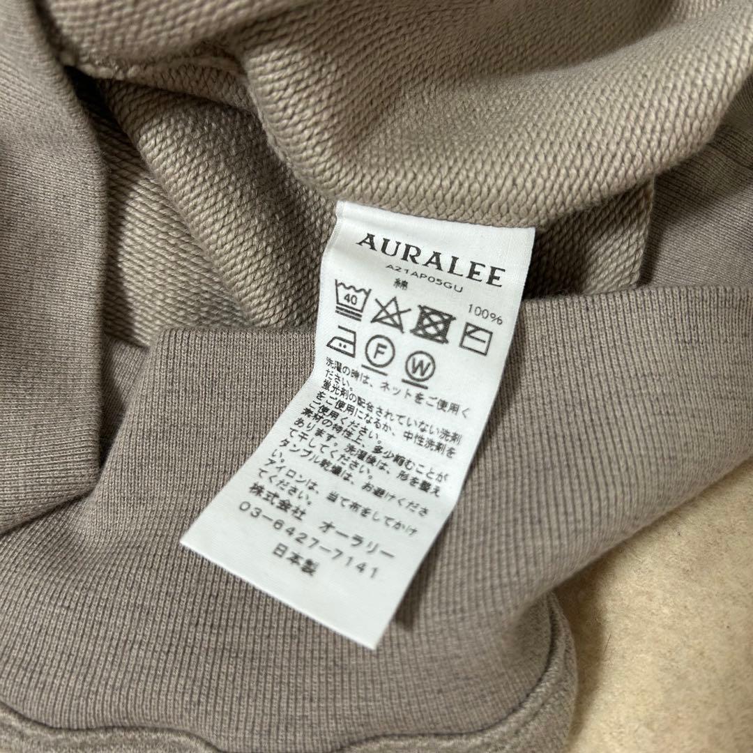 AURALEE オーラリー/スウェット/モックネックプルオーバー