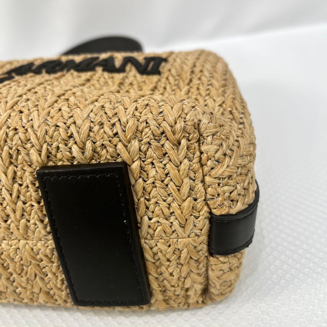 ポポロン ✨希少✨ EMPORIO ARMANI ラフィア　ストローバッグ