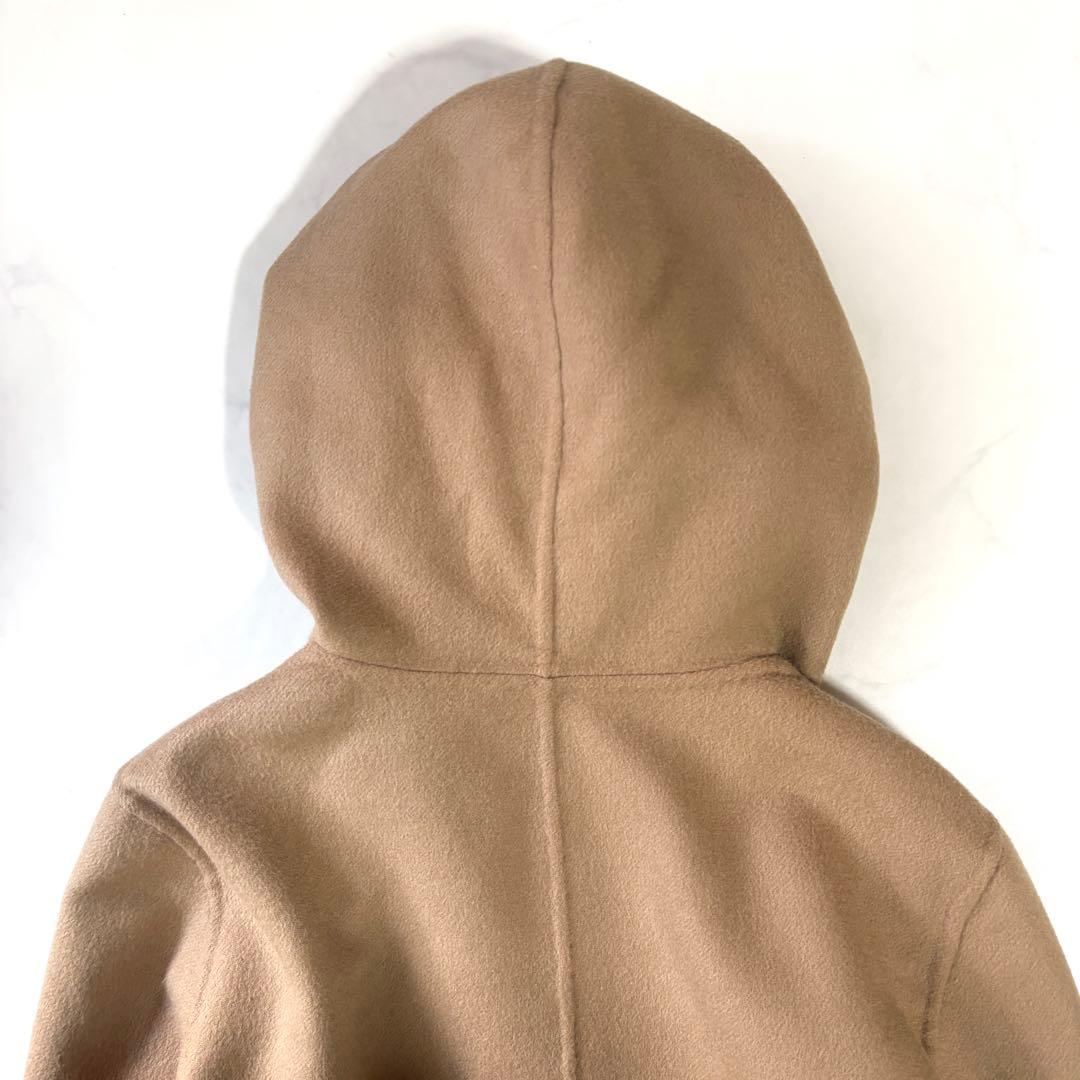 美品✨マックスマーラ　クチートアマーノ　ベルテッド　フード付き　キャメル