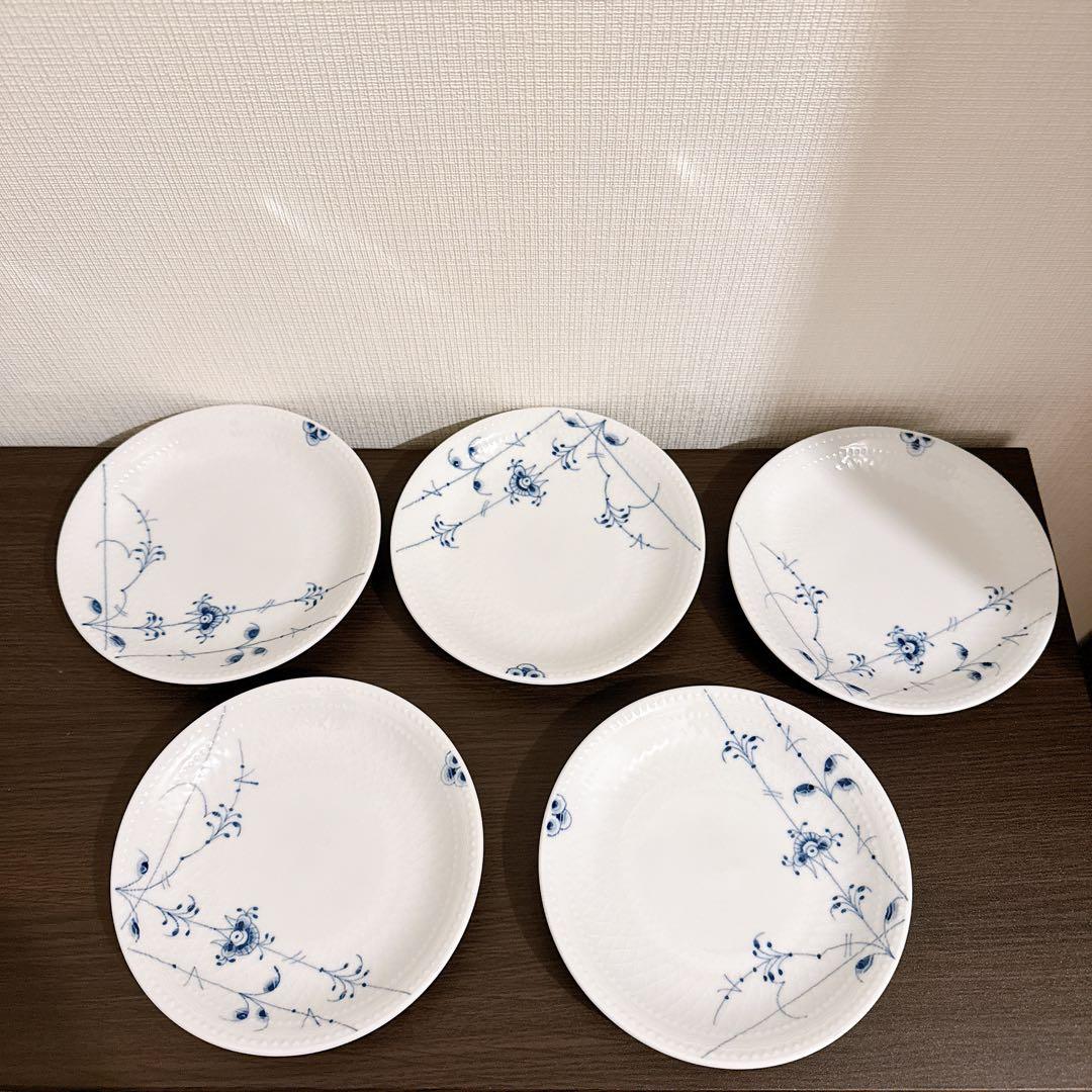 【ティム】ロイヤルコペンハーゲン　ブルーパルメッテ　15㎝　5枚