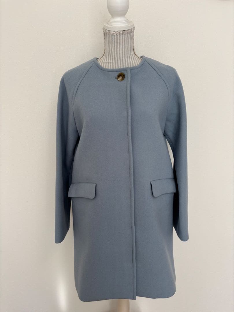 【美品】SHIPS HAMILTON フード・ノーカラー2way ウールコート