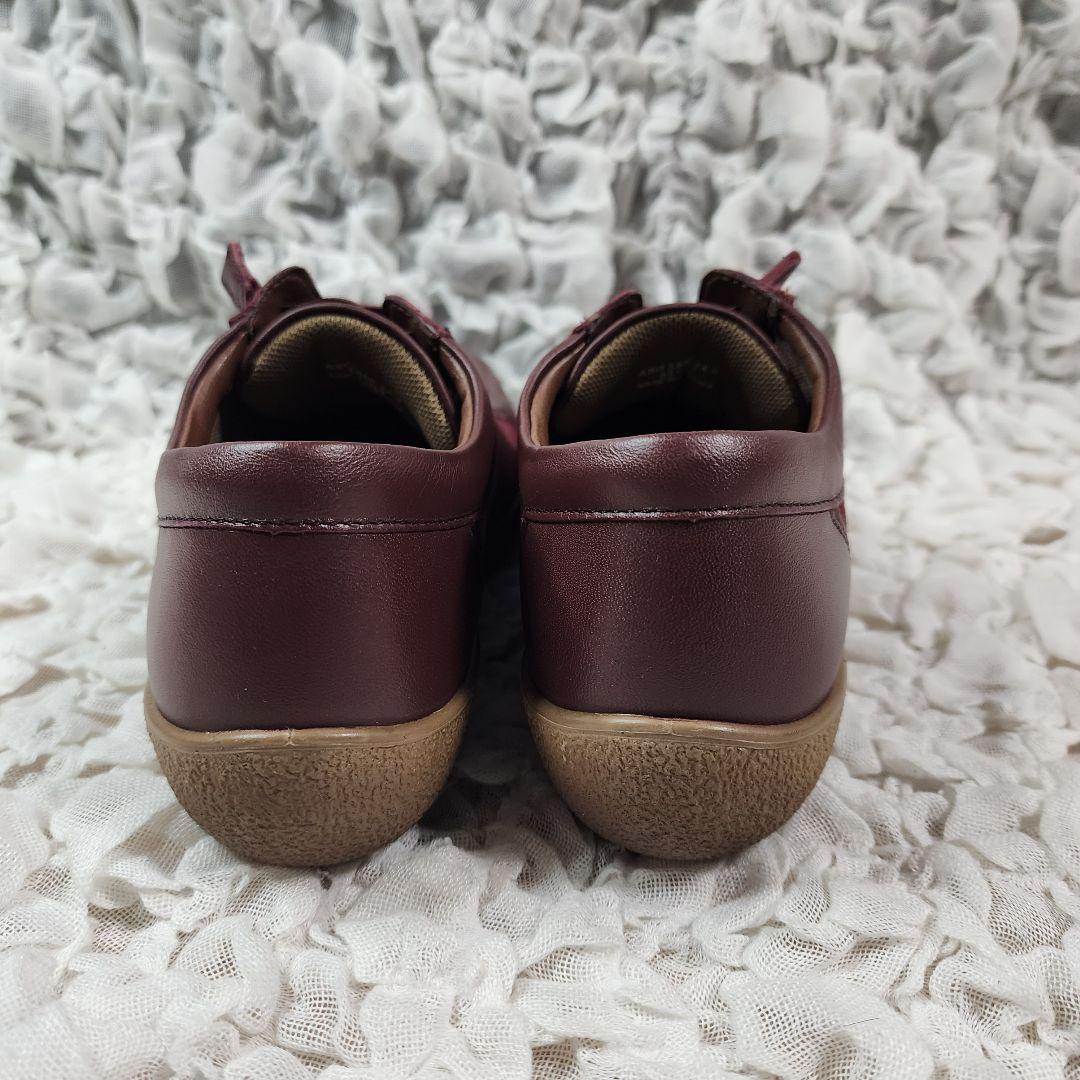 未使用 アキレスソルボ ゴム紐 スリッポン レザー ウォーキングシューズ