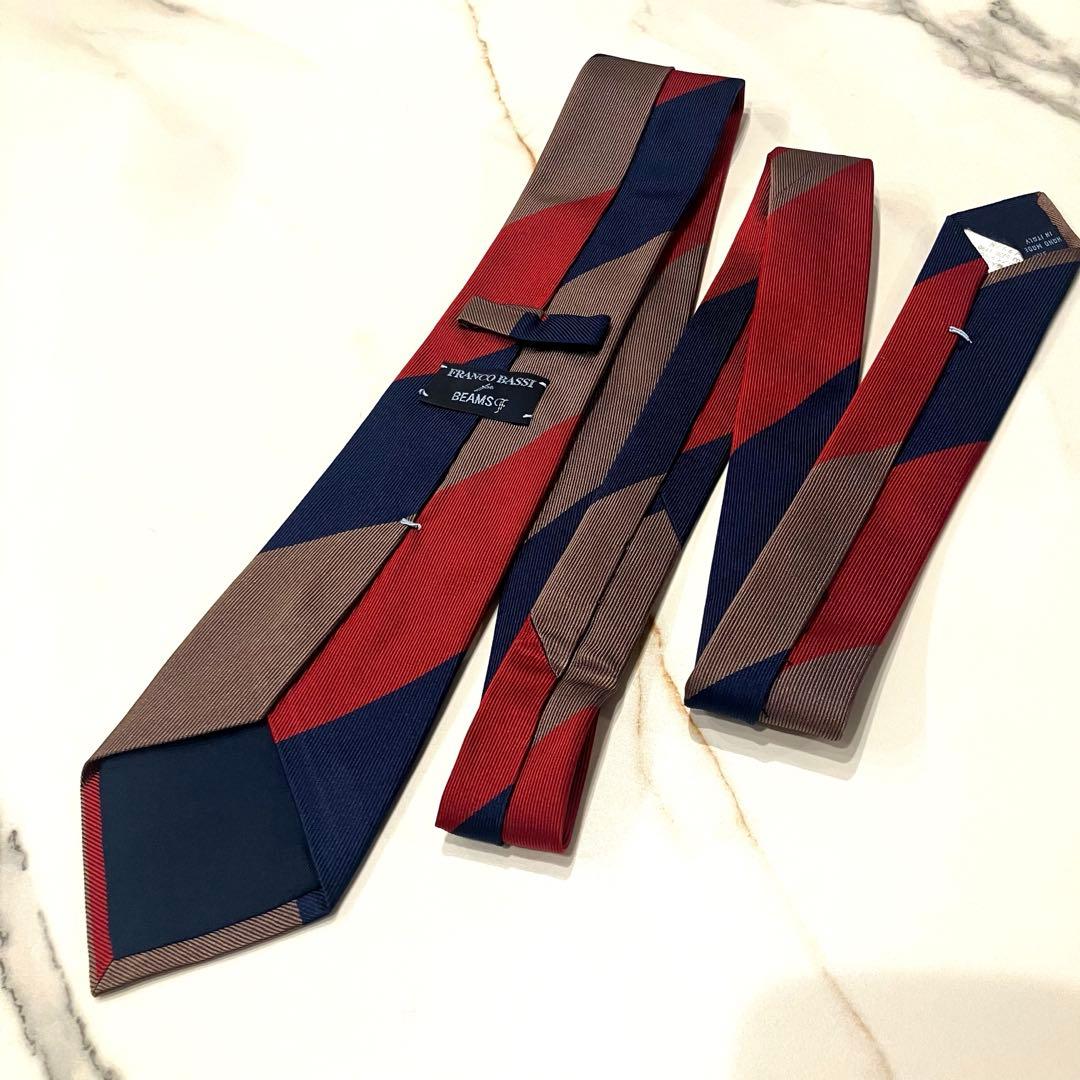 美品✨FRANCO BASSI for BEAMS レジメンタル ネクタイ