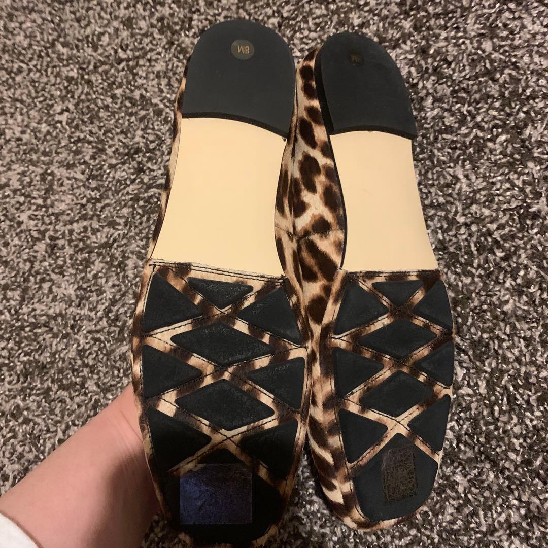 【新品未使用】トリーバーチ　パンプス　フラットシューズ　リボン　レオパード