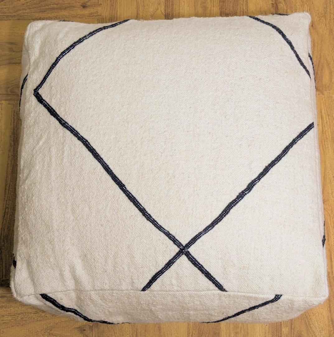 王道のモロッコ キリムベニワレンプフ-No9　ベーシック黒ダイヤ柄