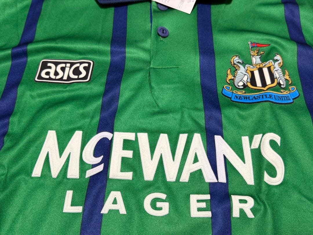 アシックス　ニューカッスル　93 94 95 3rd ユニフォーム　タグ付未使用