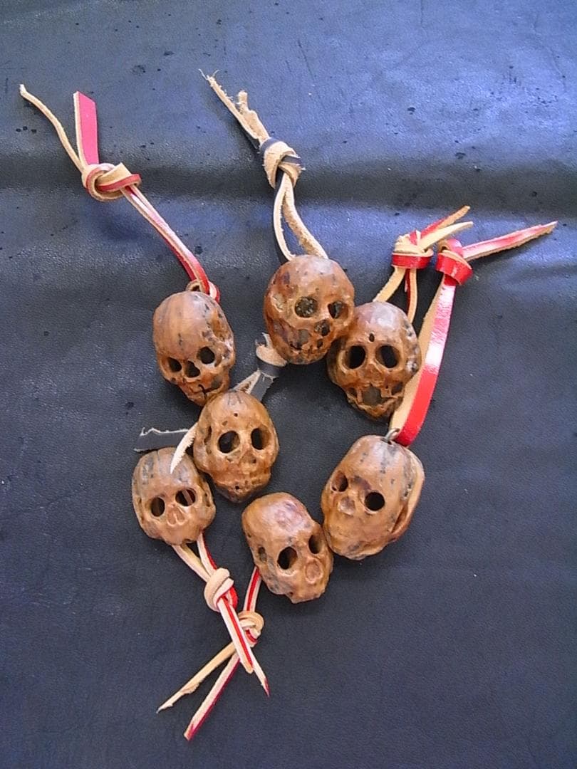 専用出品　鬼胡桃 髑髏 根付 四
