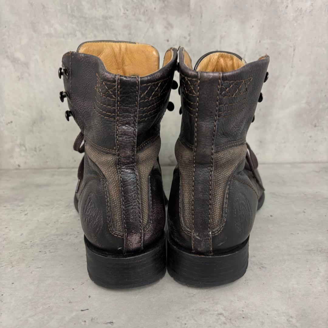 DIESEL ディーゼル レザー ブーツ サイドジップ 43 本革 ブラウン