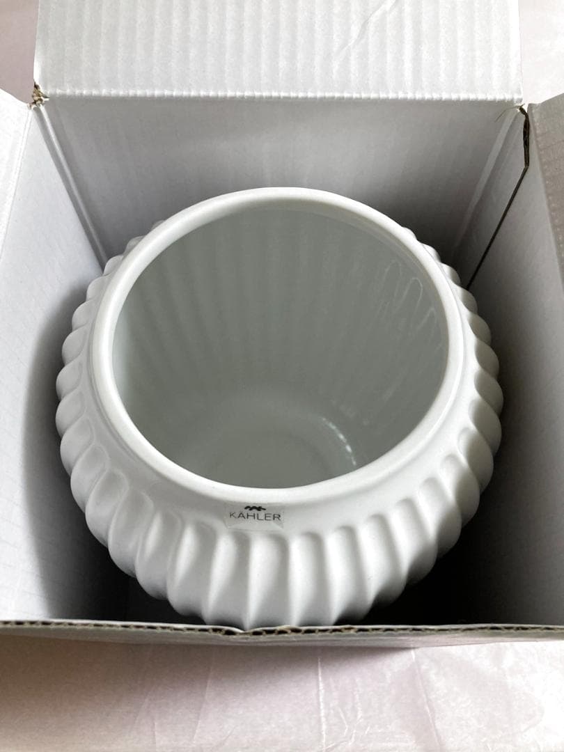KAHLER HAMMERSHOI ハンマースホイ フラワーベース 花瓶 白