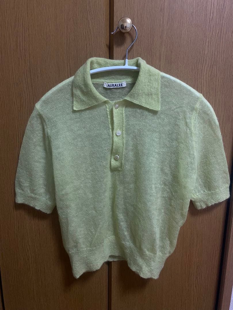 オーラリー AURALEE MOHAIR SHEER KNIT CARDIGAN