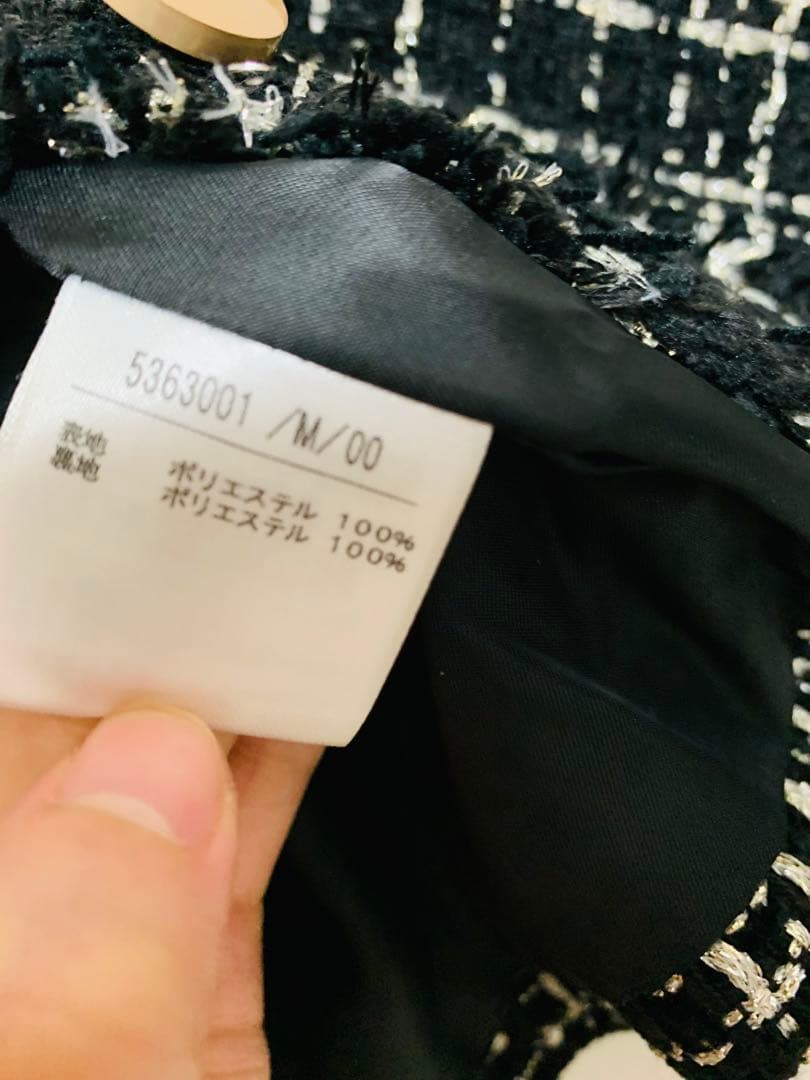 ぽ*ん様 noelaツイード マキシドレス ブラック