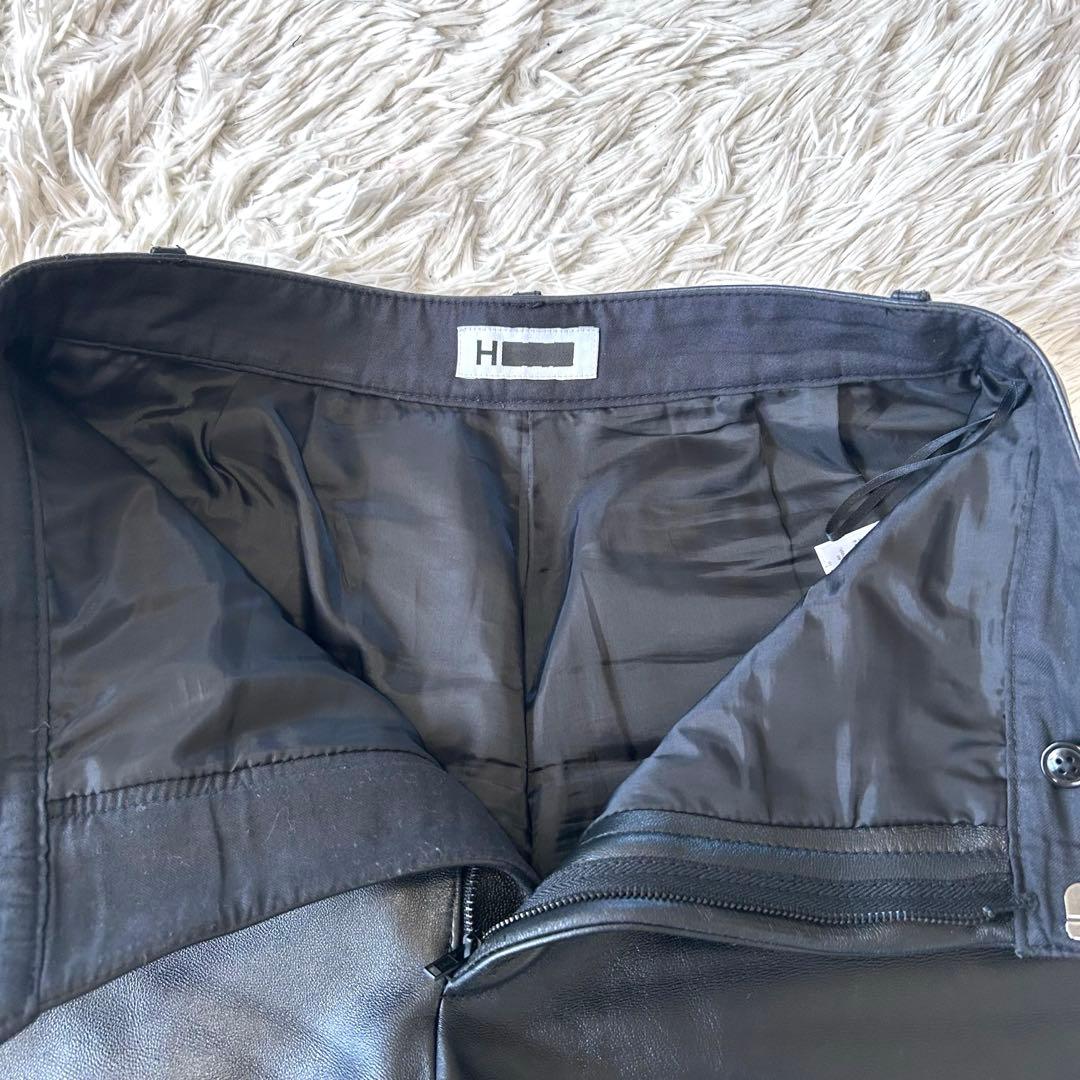 H BEAUTY & YOUTH シープレザー ショートパンツ ブラック