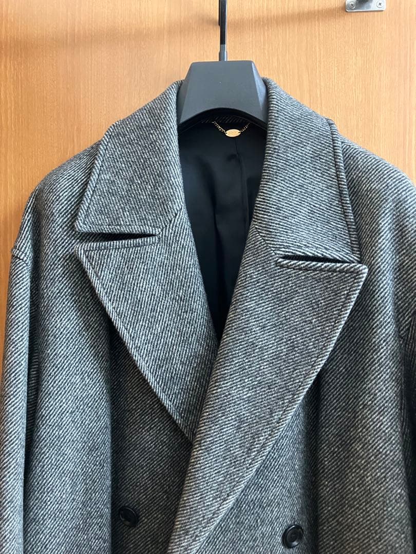 EDIFICE ナチュラル メリノウール ダブルオーバーコート