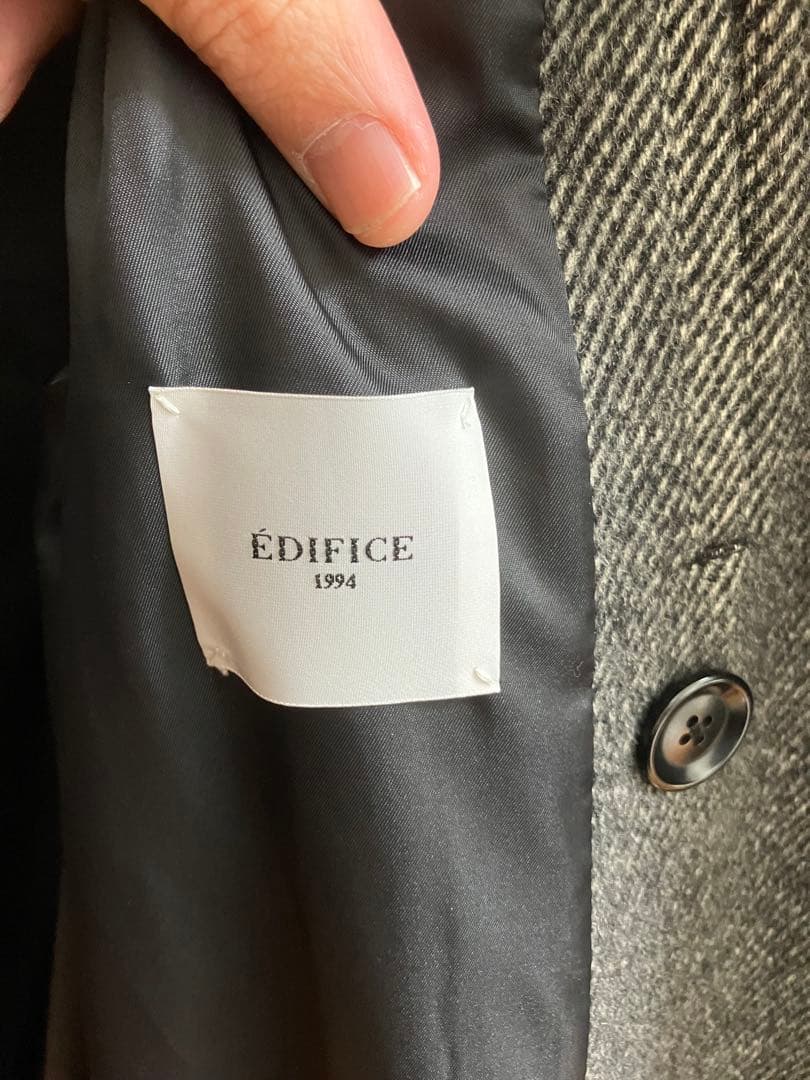 EDIFICE ナチュラル メリノウール ダブルオーバーコート
