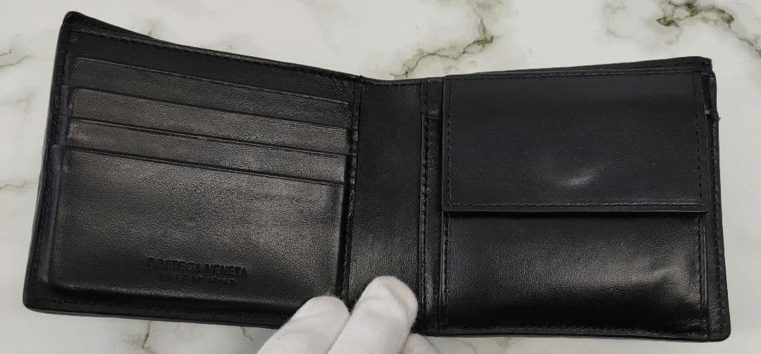 APR01 ボッテガヴェネタ 極美品 マキシイントレチャート 2つ折り財布