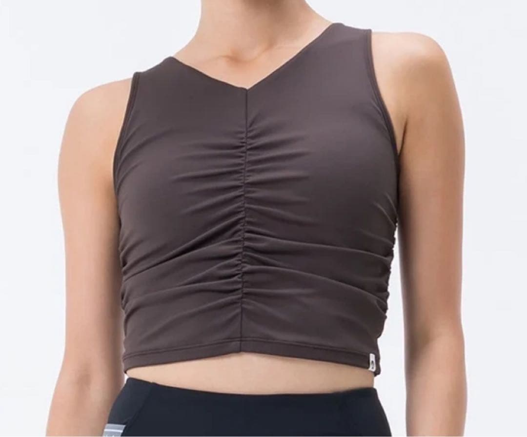 Web限定 【SUKALA】アメリカンスリーブギャザータンクトップ ヨガウェア