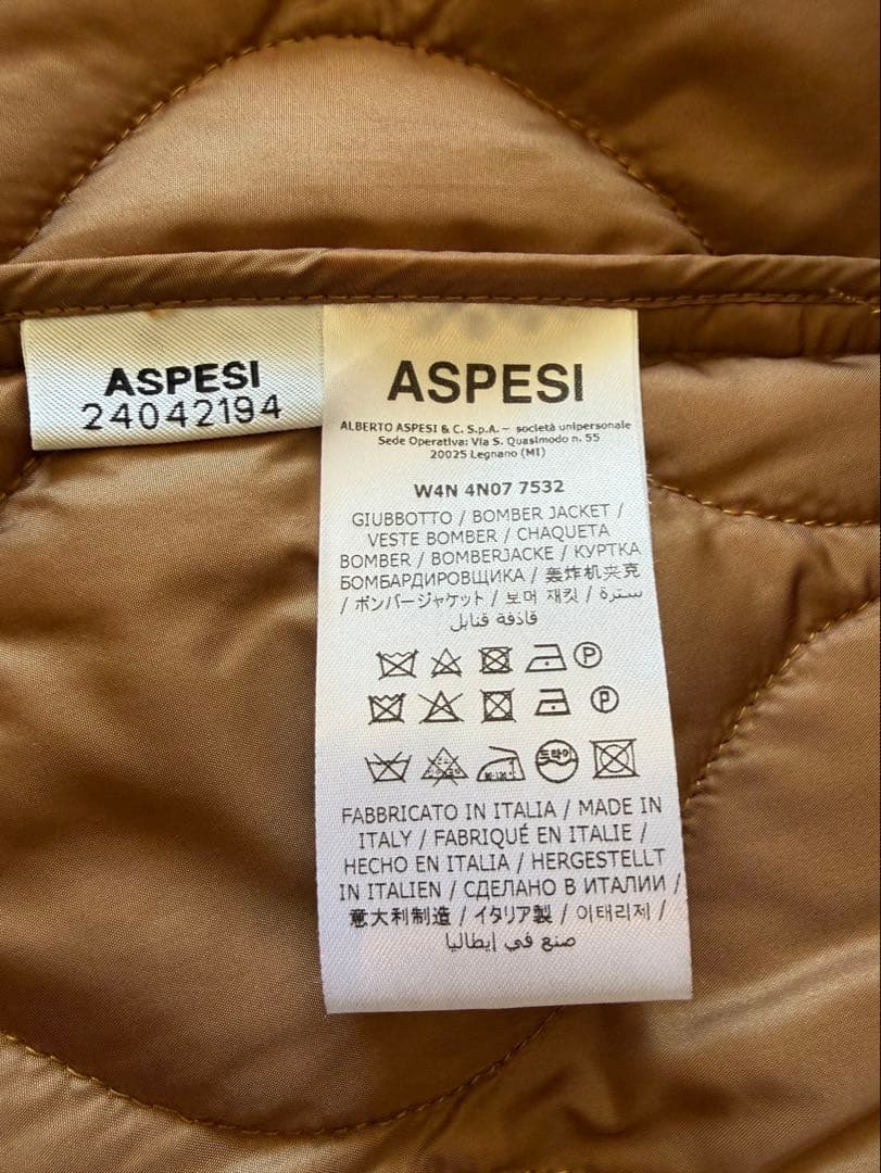 ASPESI キャメルトレンチコート