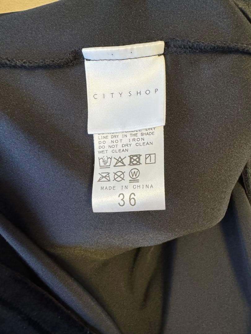 CITY SHOP ブラック ロングワンピース 36