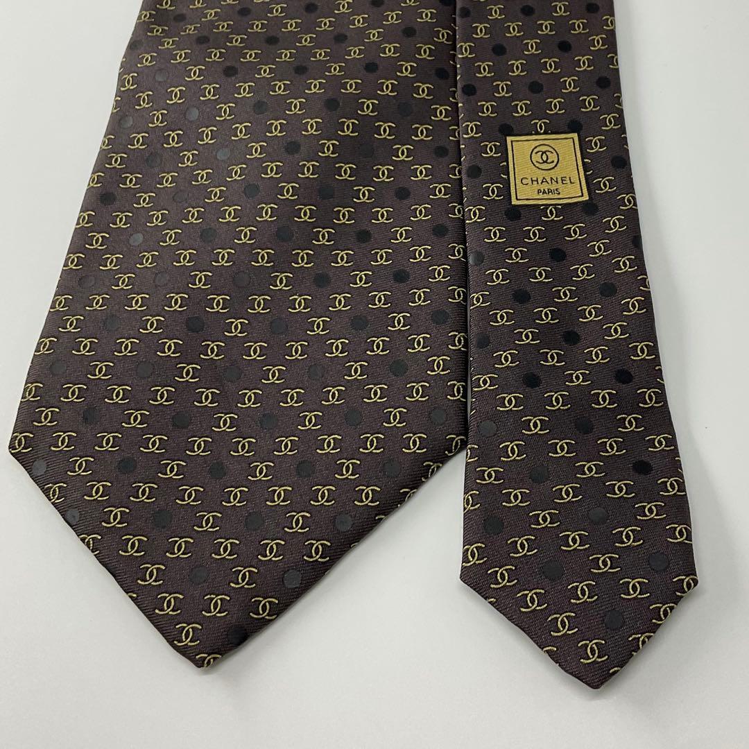 未使用級　世界最高峰　CHANEL シャネル ＣＣ ココマーク　ネクタイ