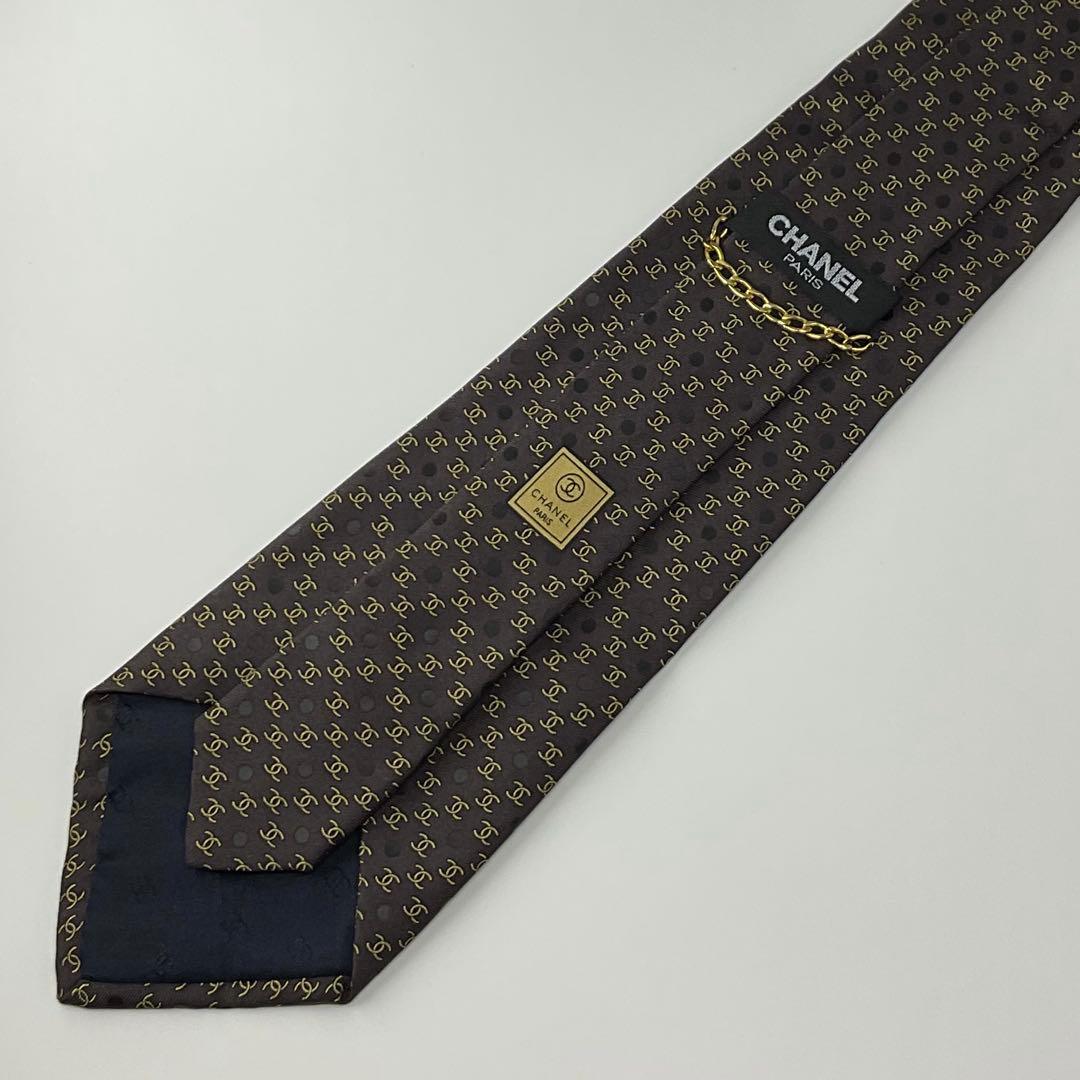 未使用級　世界最高峰　CHANEL シャネル ＣＣ ココマーク　ネクタイ