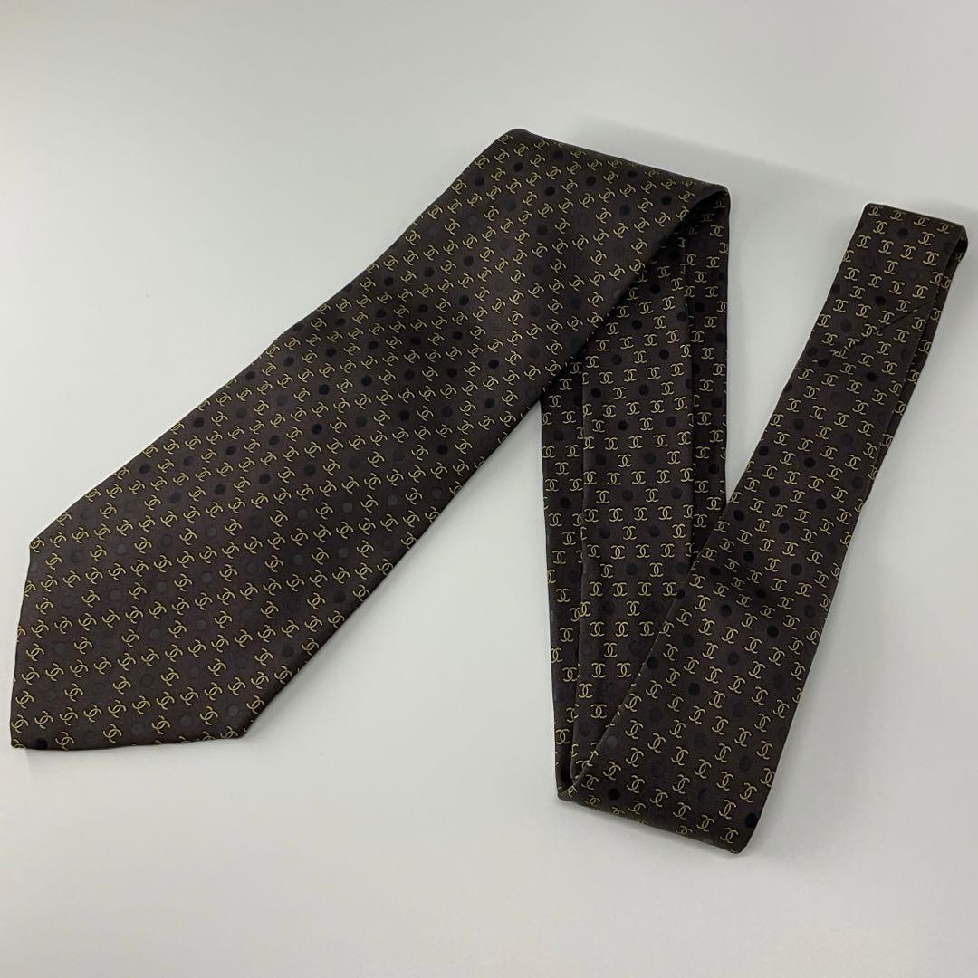 未使用級　世界最高峰　CHANEL シャネル ＣＣ ココマーク　ネクタイ