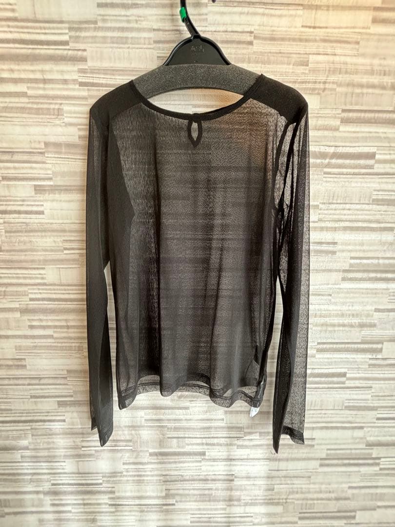 LAGUNAMOON シアートップス付 フリルキャミドレス M ブラック