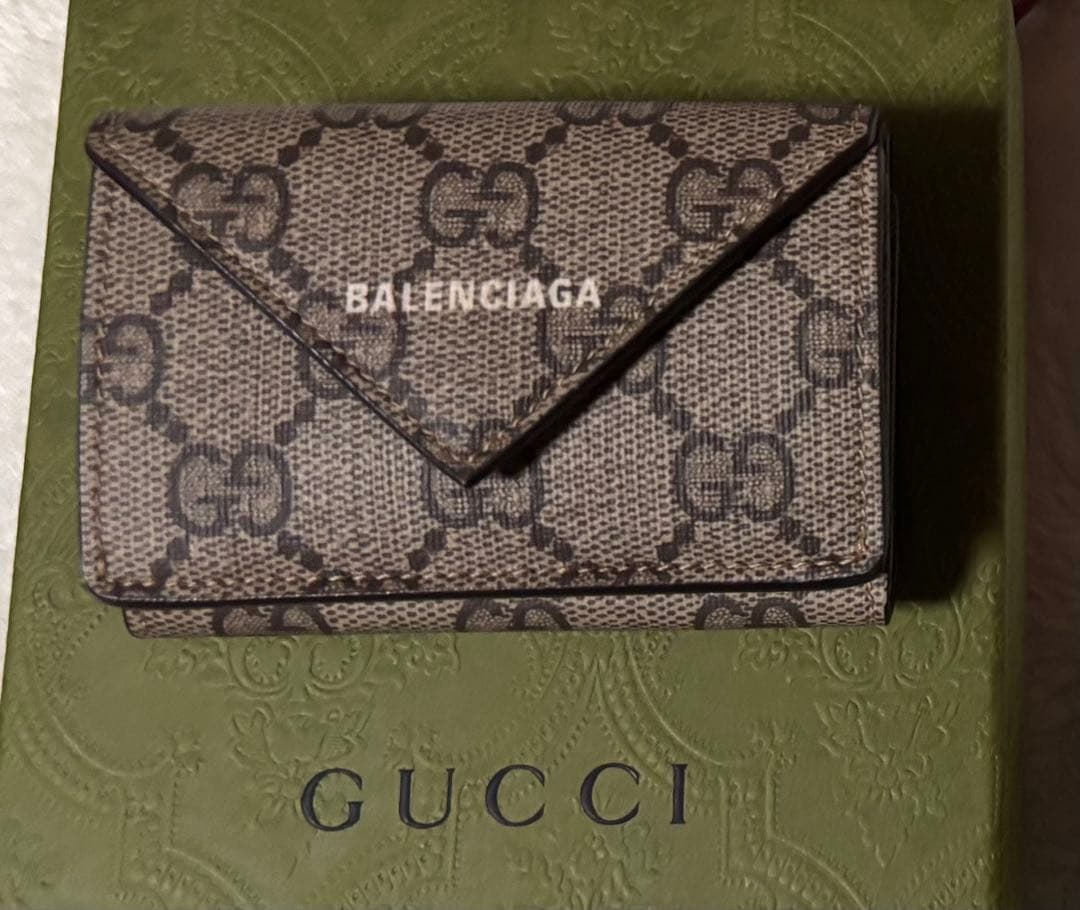 GUCCI × Balenciaga三つ折り財布　ミニウォレット