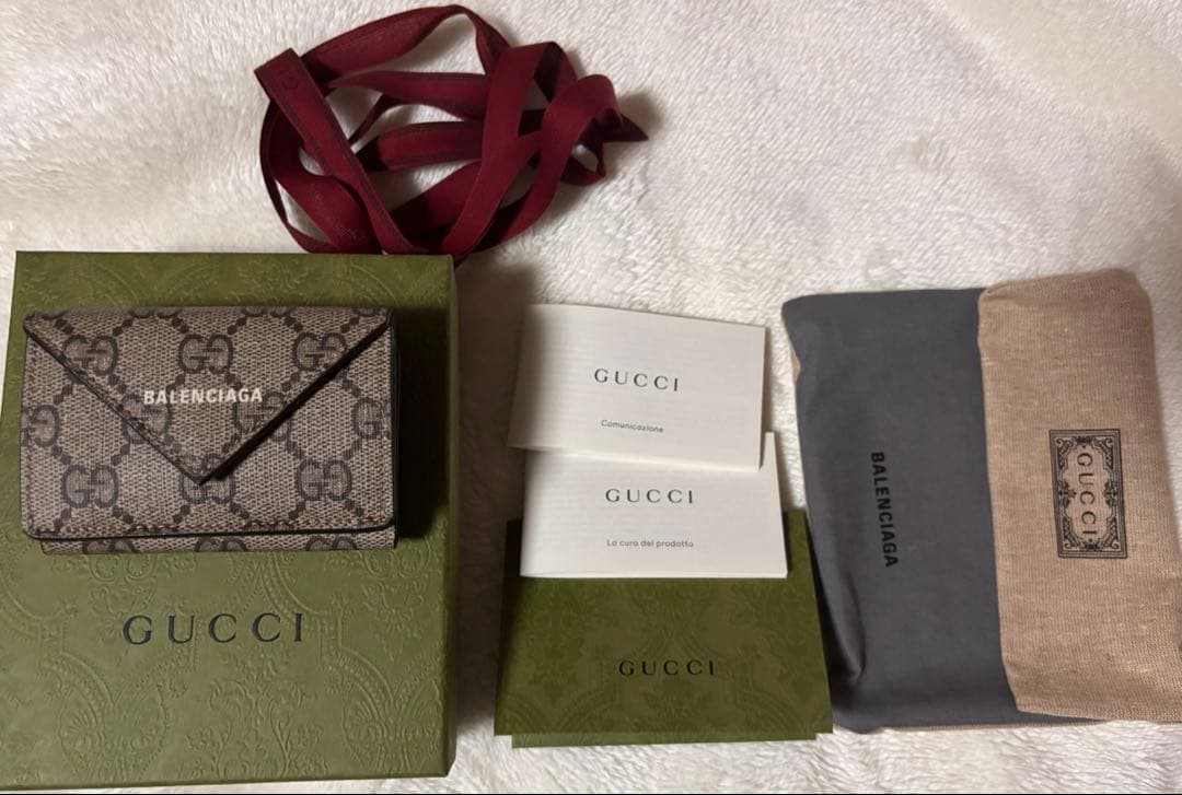 GUCCI × Balenciaga三つ折り財布　ミニウォレット