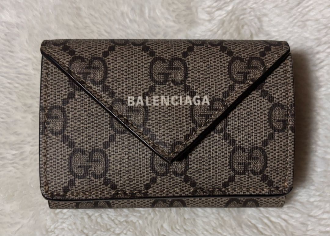 GUCCI × Balenciaga三つ折り財布　ミニウォレット