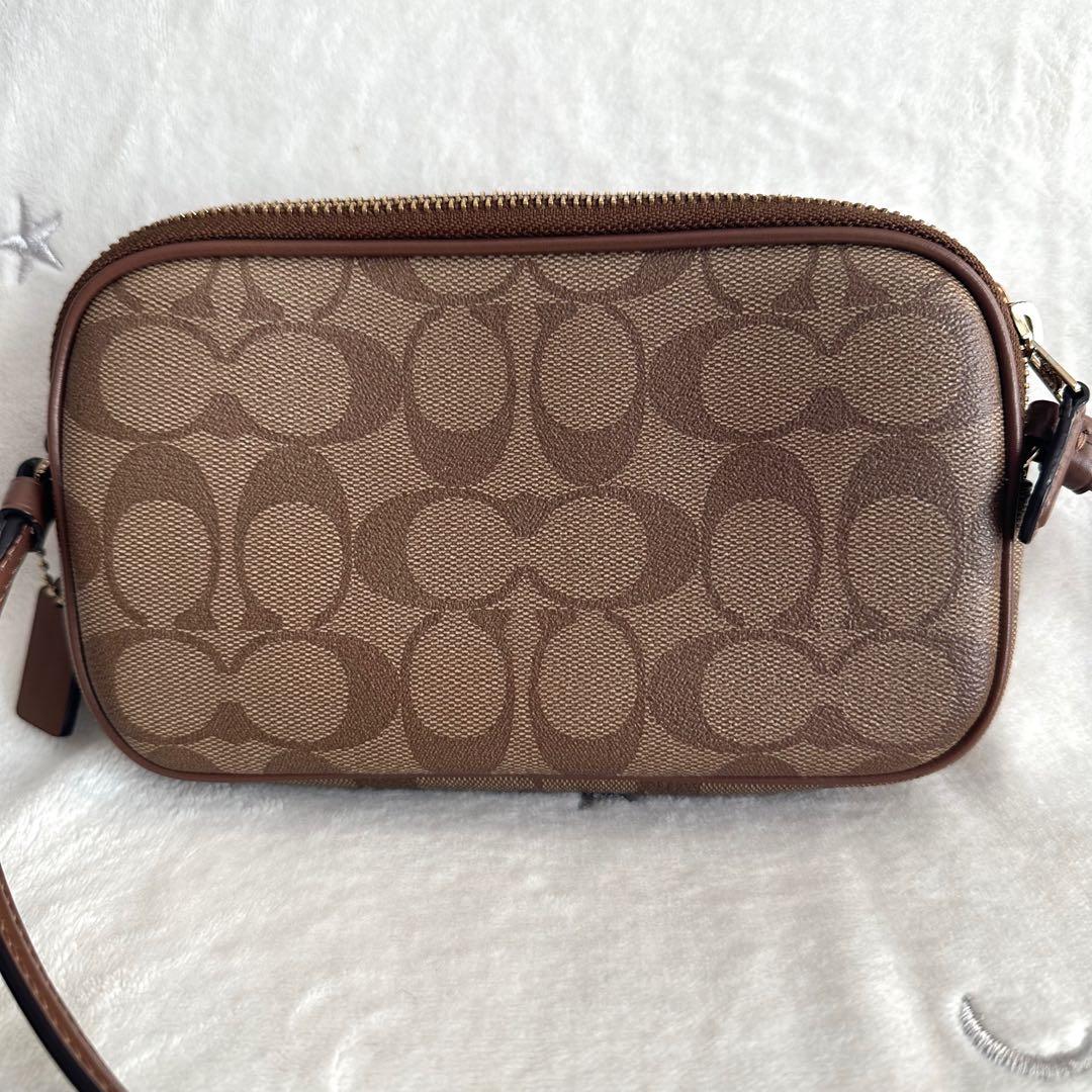 【あんこ】コーチ　ショルダーバッグ　カメラバッグ　シグネチャーWファスナー