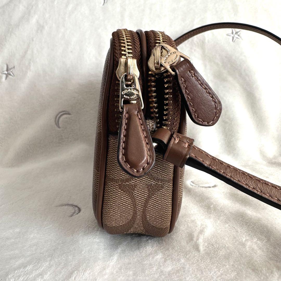 【あんこ】コーチ　ショルダーバッグ　カメラバッグ　シグネチャーWファスナー