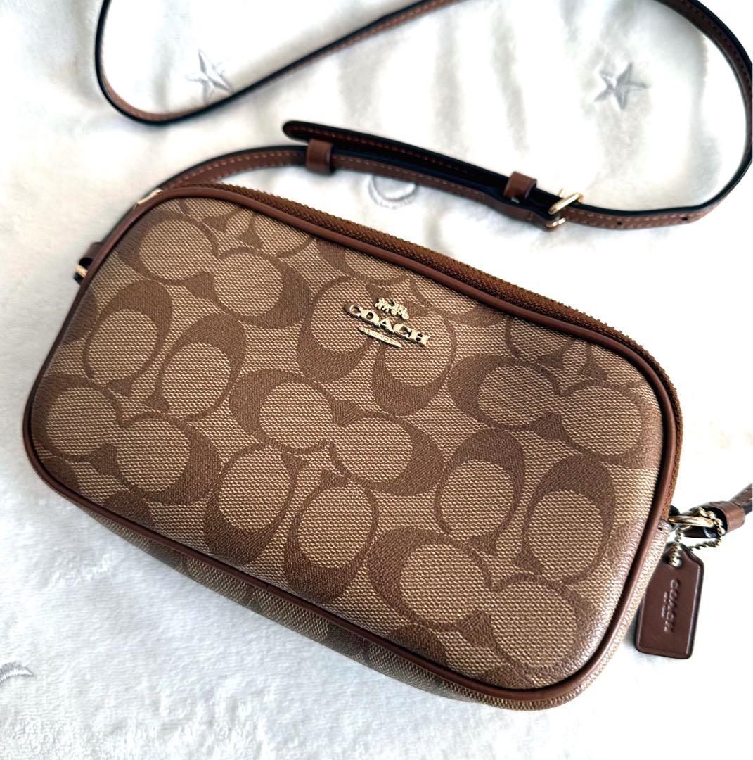 【あんこ】コーチ　ショルダーバッグ　カメラバッグ　シグネチャーWファスナー