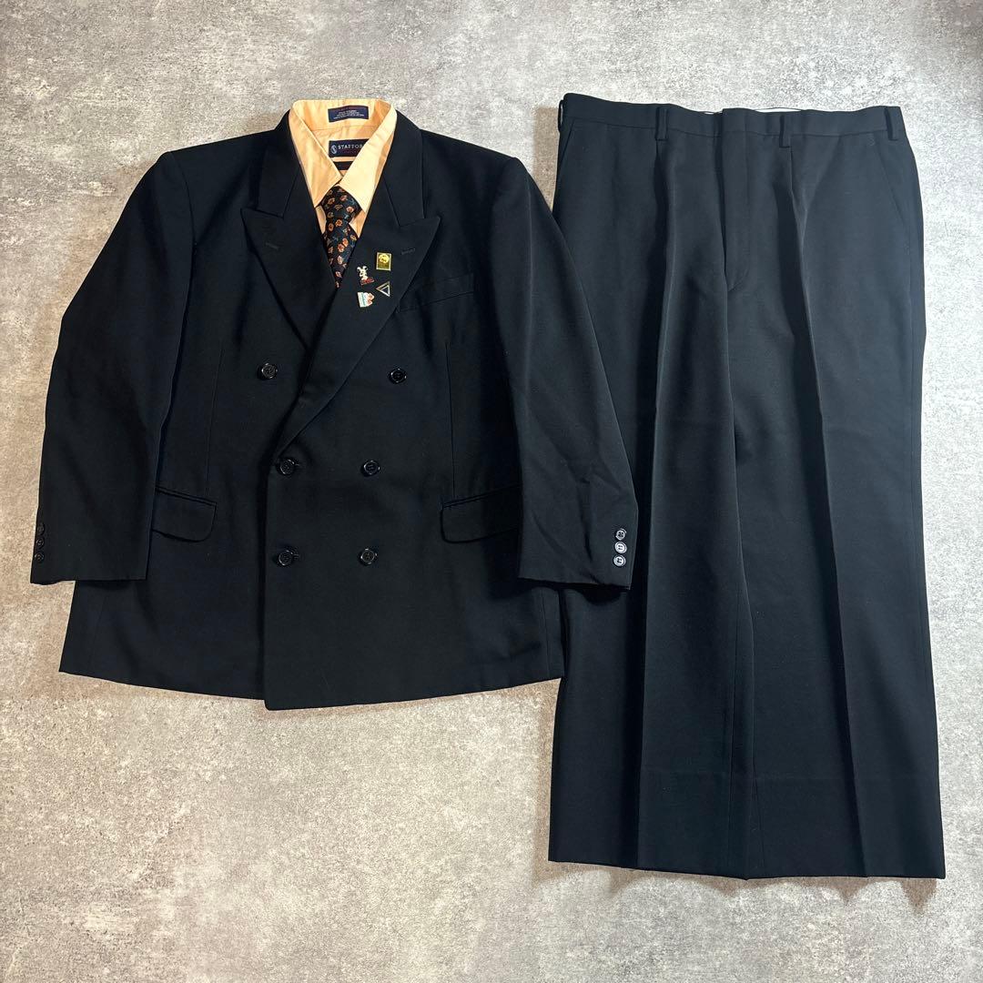 セットアップ ダブルスーツ 成人式 入学式 ピンズ vintage no.126