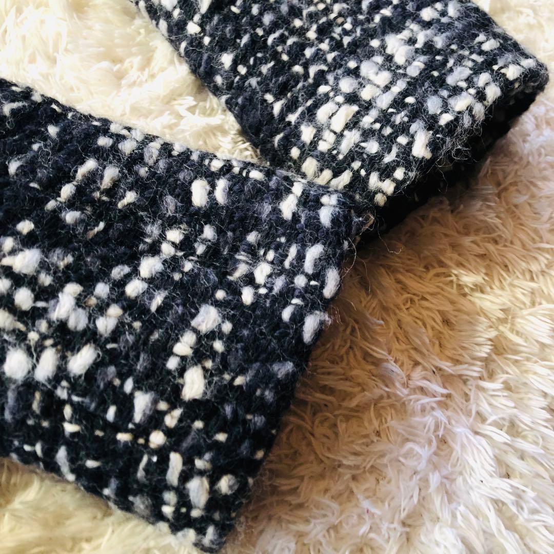 極美品✨マックスマーラ ツイードコート モヘヤ混 ボア 2WAY 黒×白 40