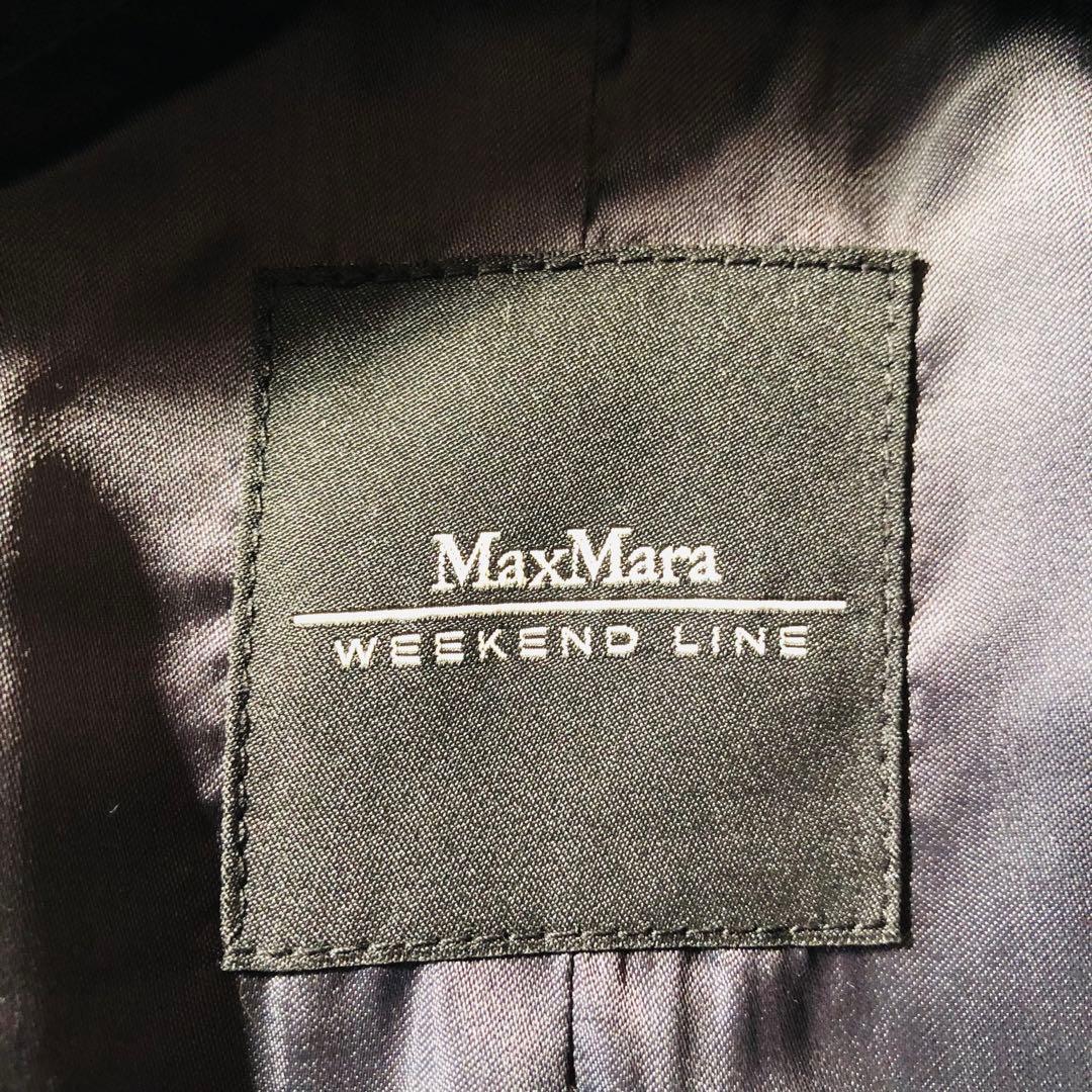 極美品✨マックスマーラ ツイードコート モヘヤ混 ボア 2WAY 黒×白 40