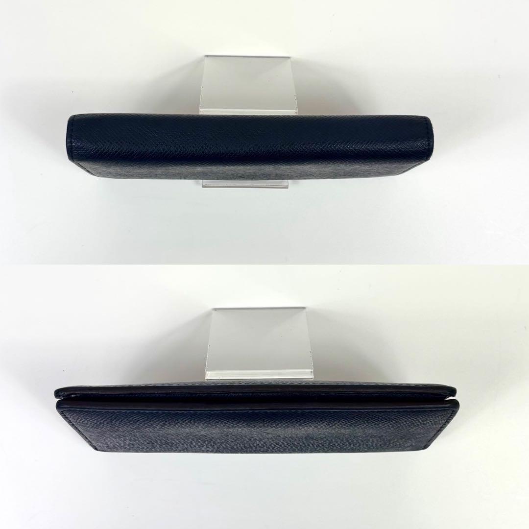 美品 ルイヴィトン タイガ ポルトフォイユ ブラザ 財布 ネイビー系 二つ折り