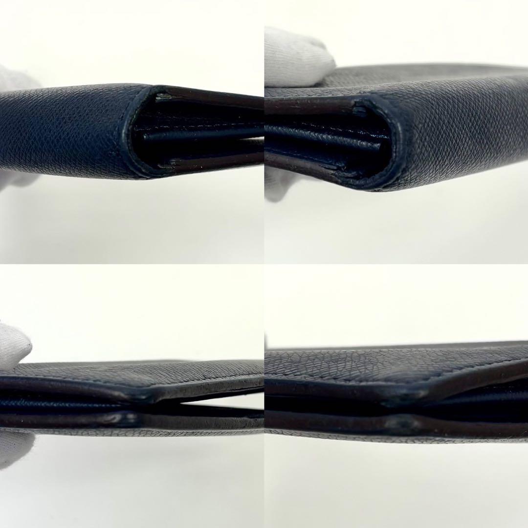 美品 ルイヴィトン タイガ ポルトフォイユ ブラザ 財布 ネイビー系 二つ折り