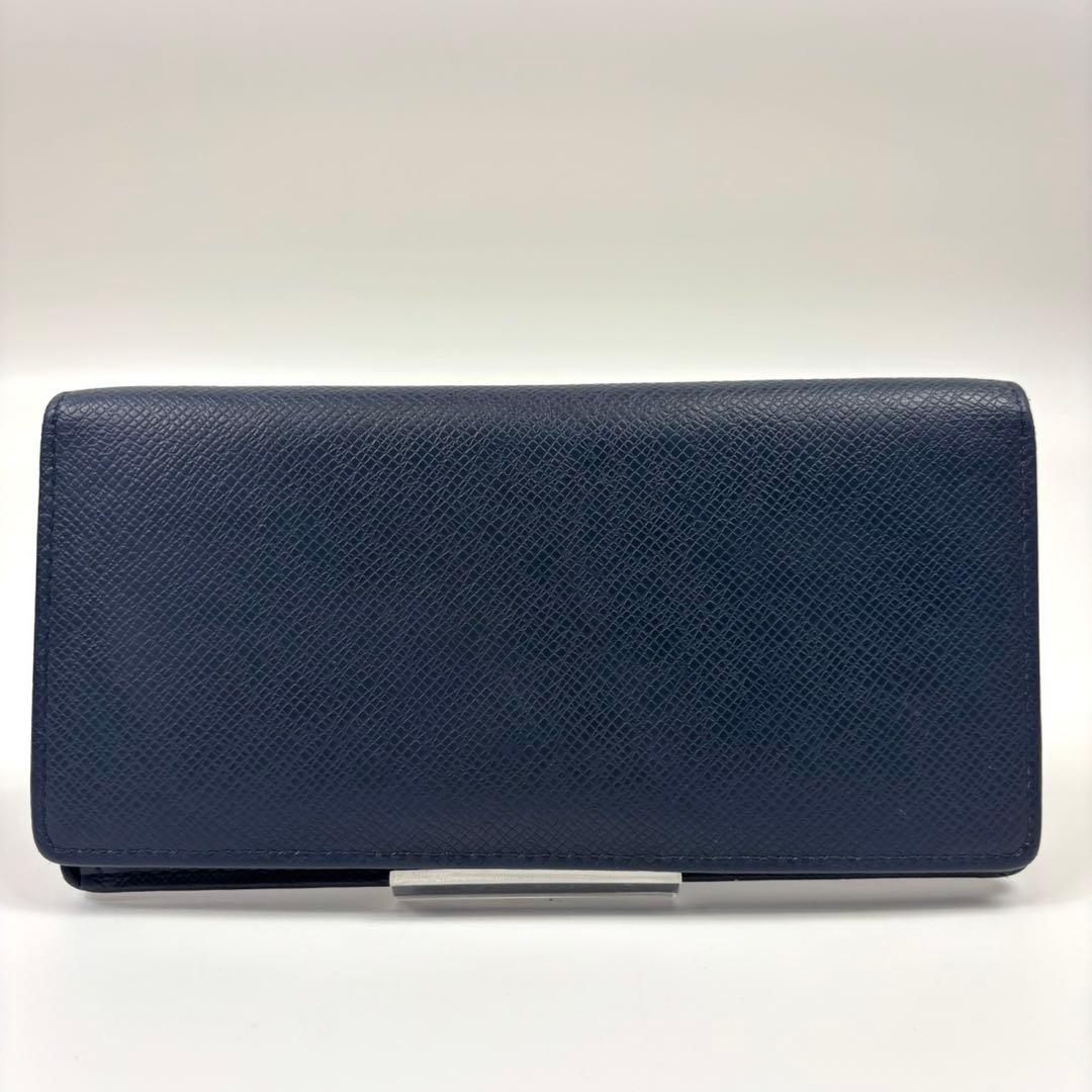 美品 ルイヴィトン タイガ ポルトフォイユ ブラザ 財布 ネイビー系 二つ折り