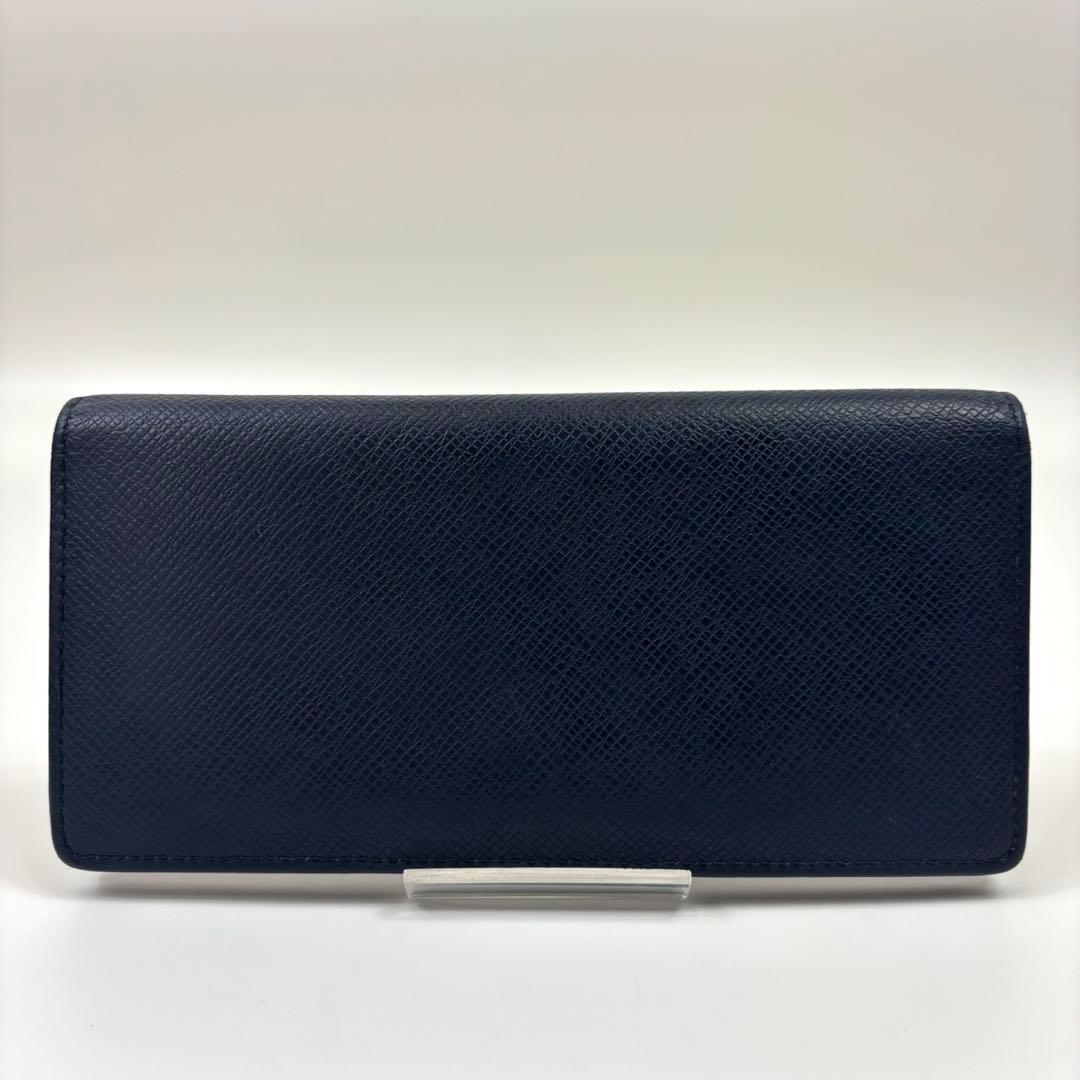 美品 ルイヴィトン タイガ ポルトフォイユ ブラザ 財布 ネイビー系 二つ折り
