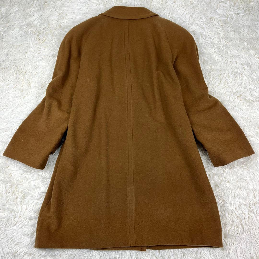 【極美品】バーバリーズ ダブルチェスターコート カシミヤ混 Lサイズ ブラウン