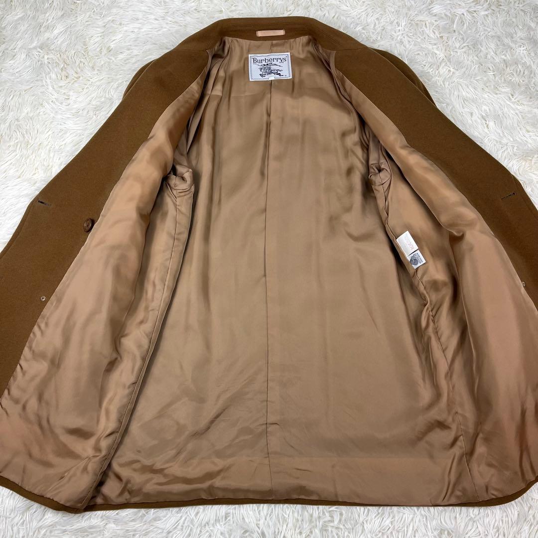 【極美品】バーバリーズ ダブルチェスターコート カシミヤ混 Lサイズ ブラウン