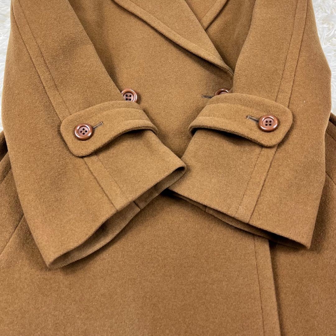 【極美品】バーバリーズ ダブルチェスターコート カシミヤ混 Lサイズ ブラウン