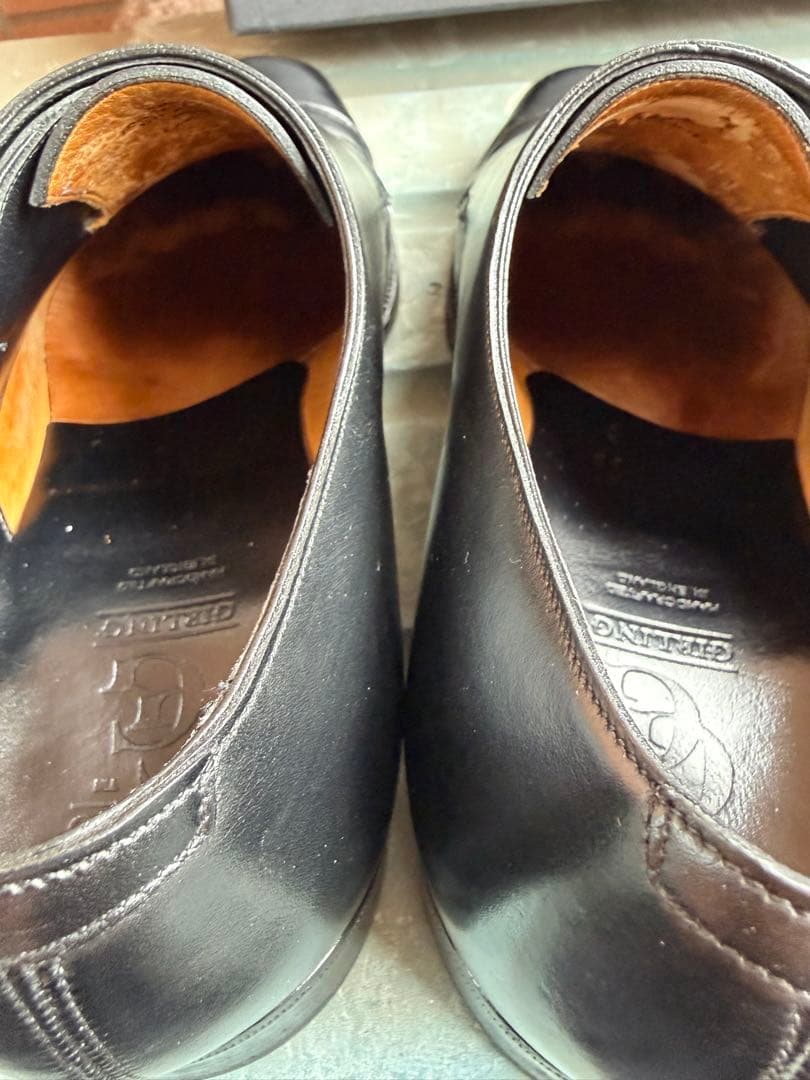 GAZIANO & GIRLING ブラック ダブルモンクシューズ