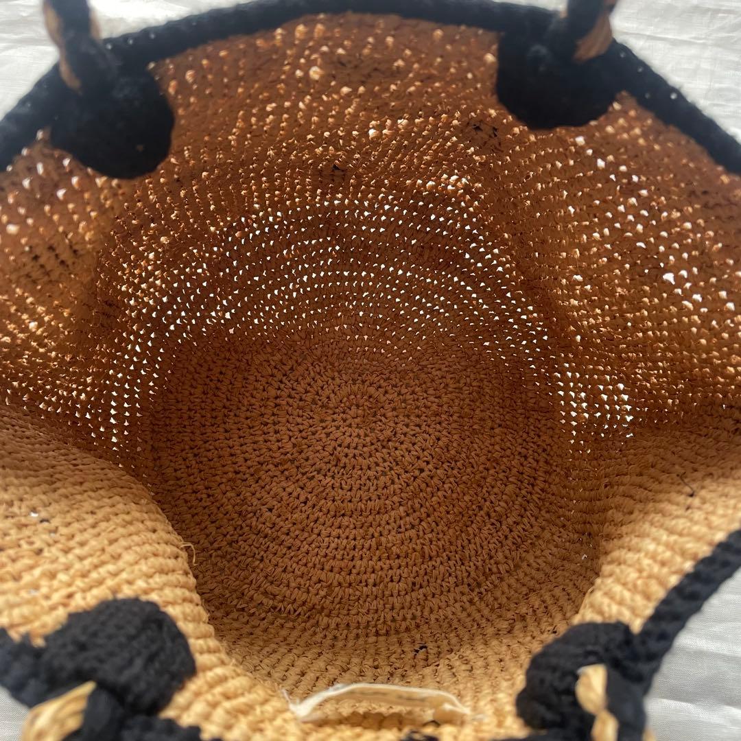 noro ノロ ラフィア ドット カゴバッグ