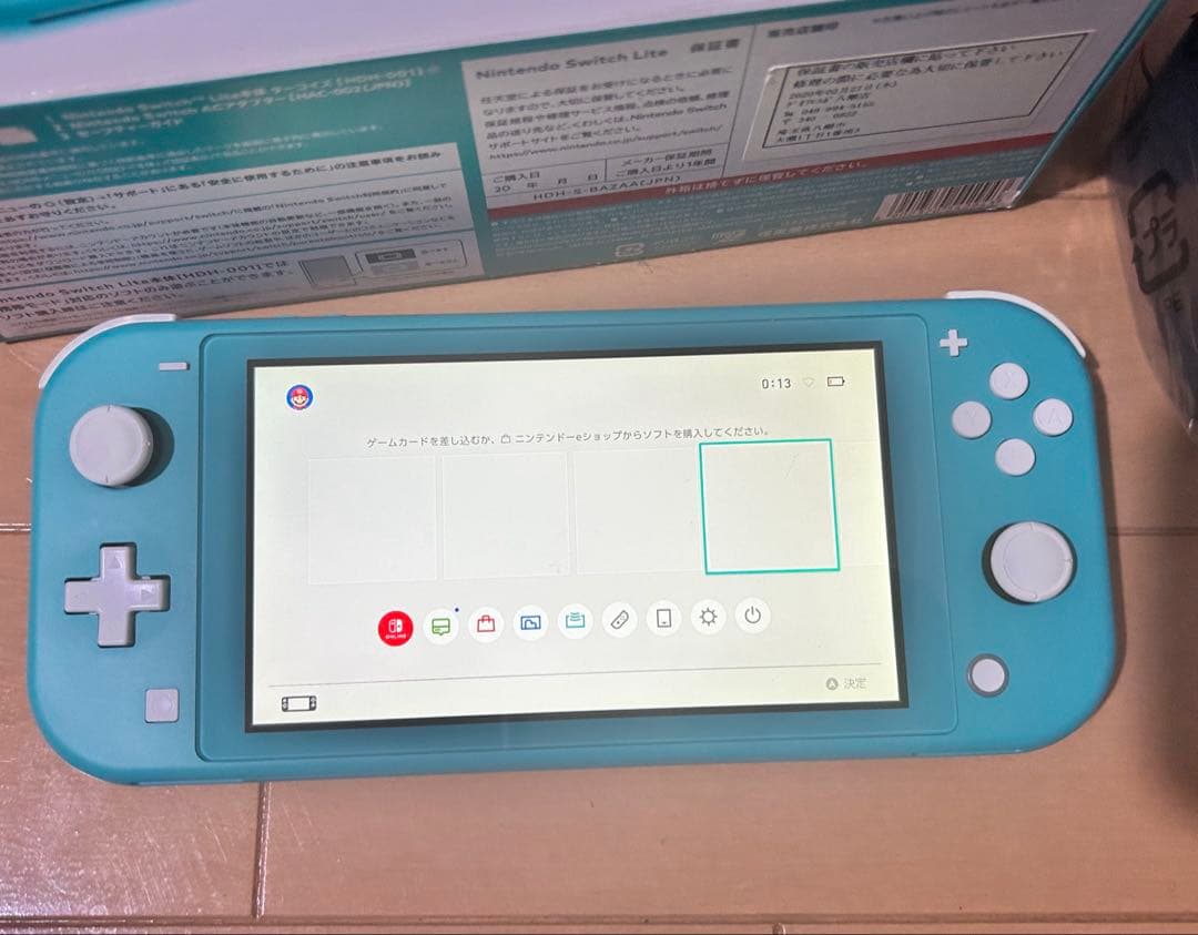【通電確認】 ニンテンドー スイッチ ライト 本体 ターコイズ ブルー