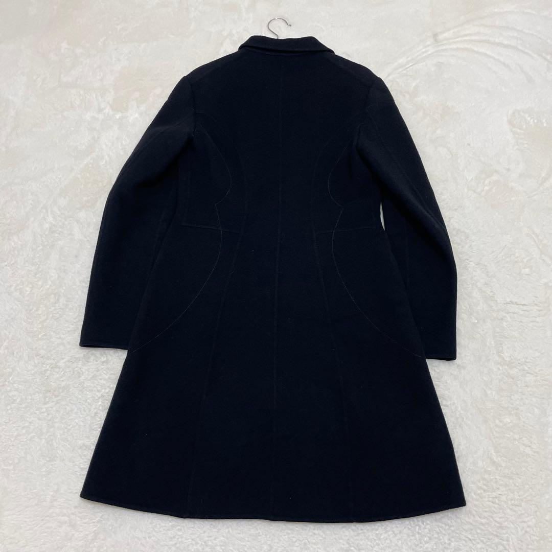 【美品】ジルサンダー カシミヤ ウール ロングコート ブラック 36