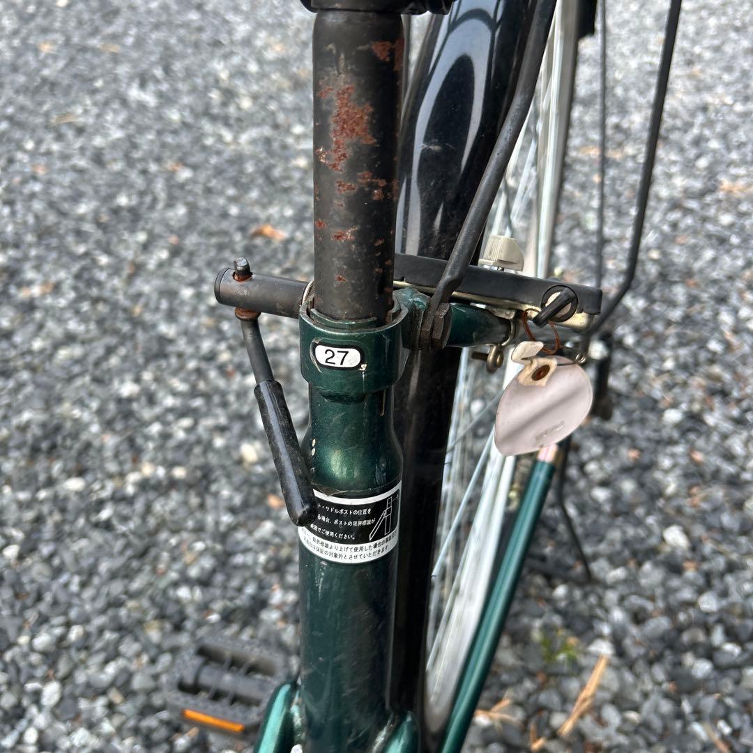 ALMO 自転車　27インチ　￼グリーン シティサイクル スチールフレーム