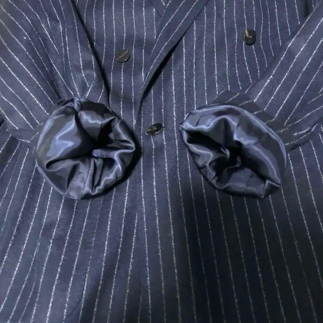美品☆UNITED ARROWS セットアップ　濃紺　ストライプ　ダブル　M