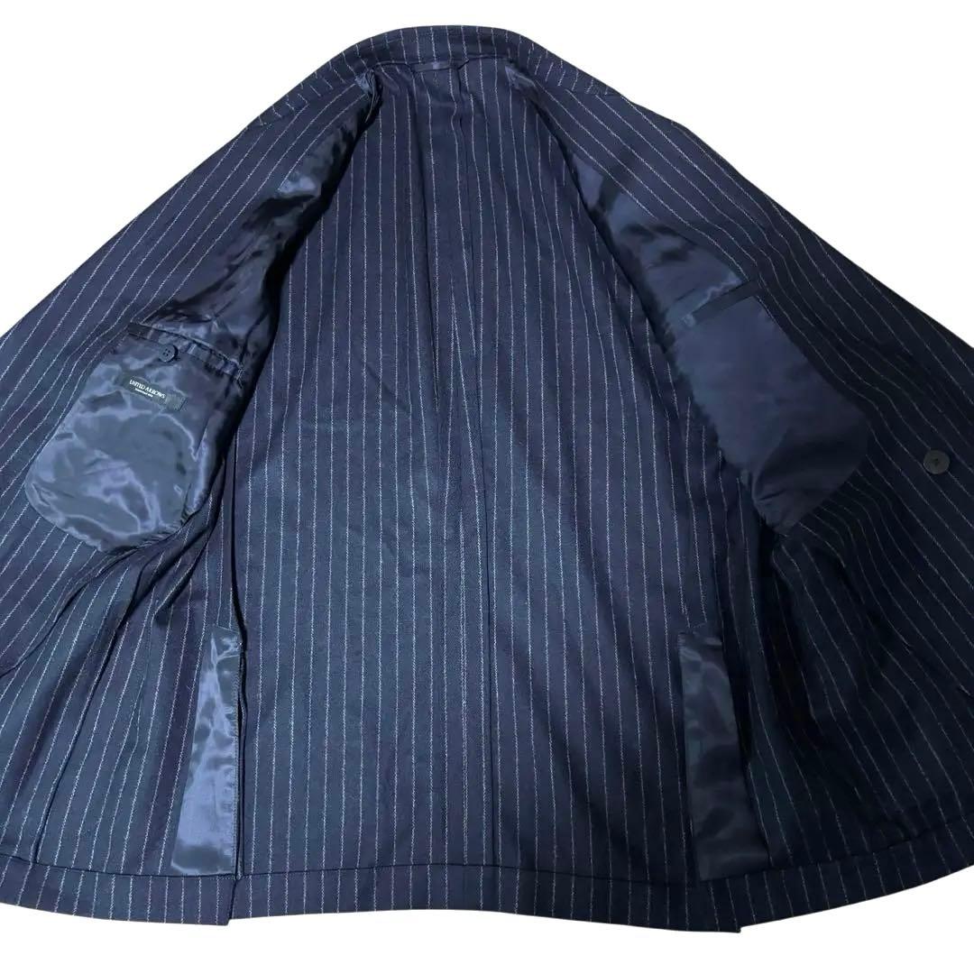 美品☆UNITED ARROWS セットアップ　濃紺　ストライプ　ダブル　M